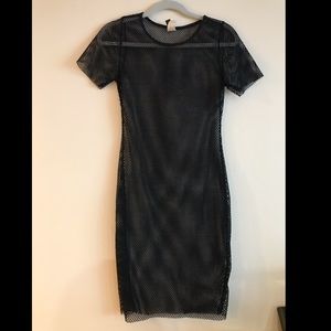 Black fishnet dress